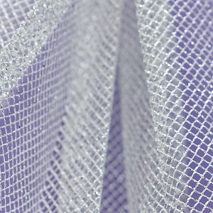 Stiff Net – Metallic Silver